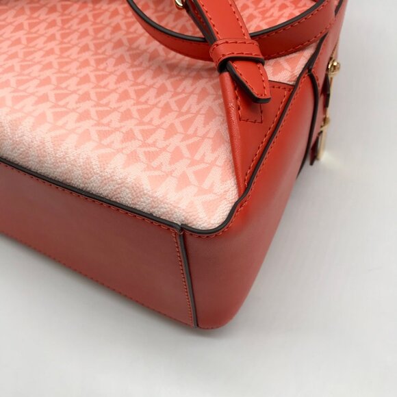 Michael Kors Red Clay Jaycee Zip Pocket Backpack Bag - Picture 6 of 11